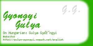 gyongyi gulya business card